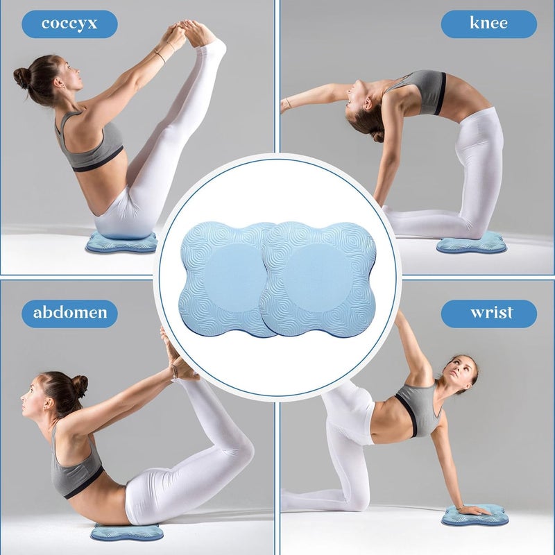 MBKHFLL 2 Packs Yoga Knee & Elbow Cushions - Extra Thick Foam for Knees, Elbows, Wrists, Hands & Head - Pilates & Kneeling Pads - Support Foam Pads for Women & Men - Image 4